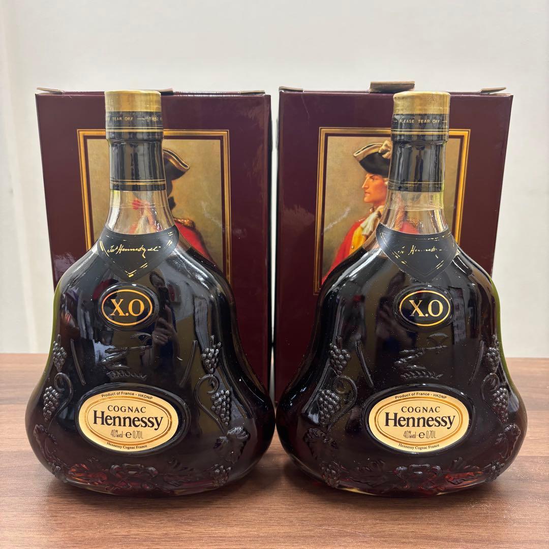 ヘネシーXO クリアボトル 金キャップ 古酒 ブランデー 700ml 2本