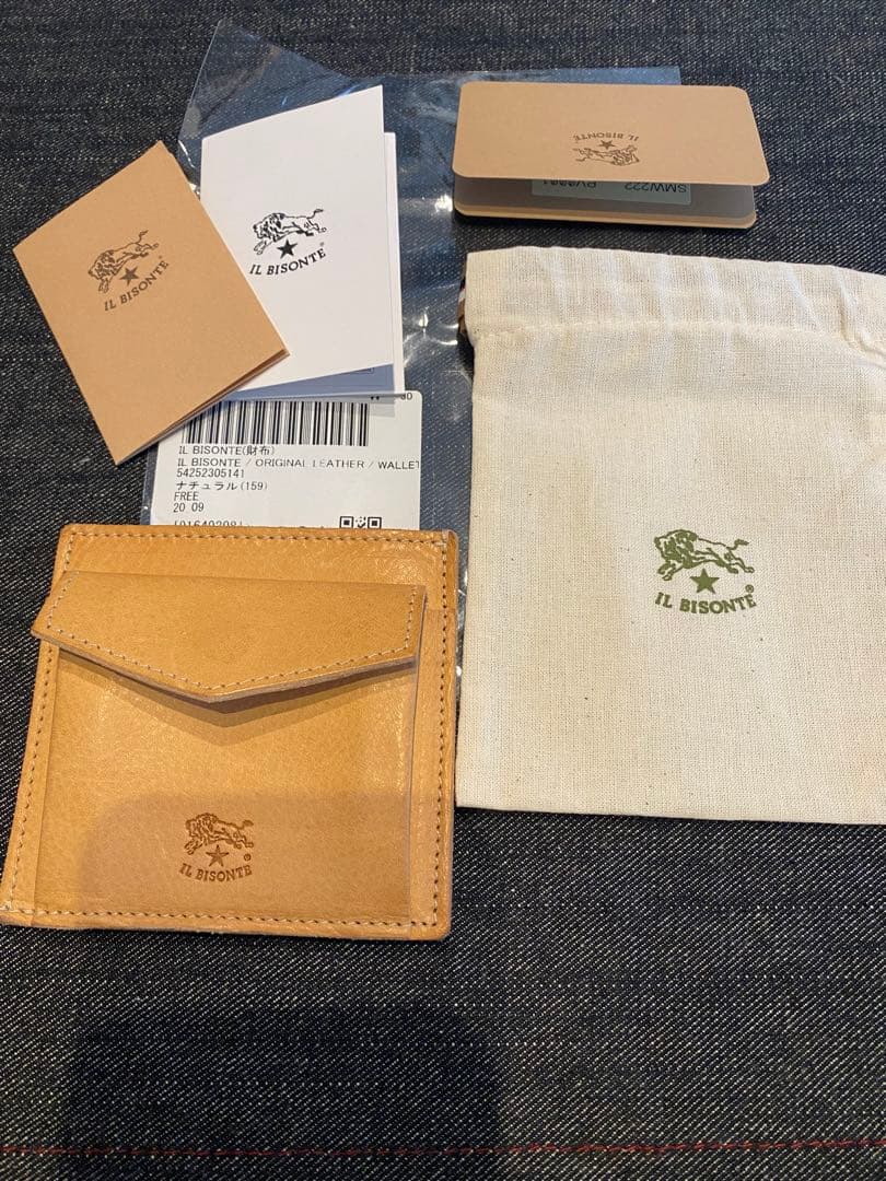 ILBISONTE イルビゾンテ 最新ミニ財布　ナチュラル　希望価格歓迎