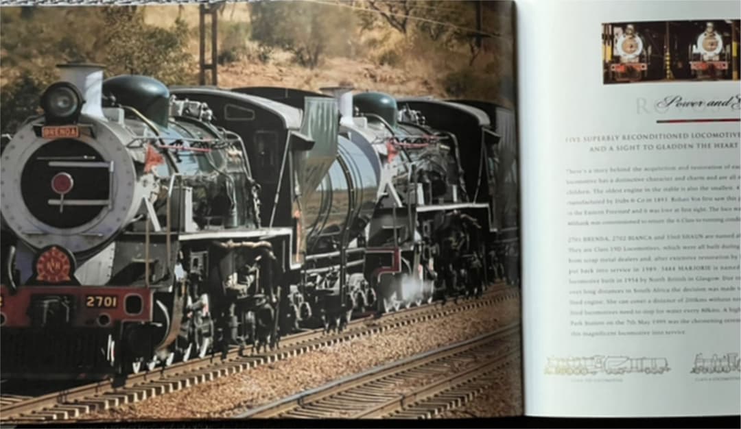 超レア‼️南アフリカの世界最高級の豪華列車 ROVOSRAIL 社のパンフレット