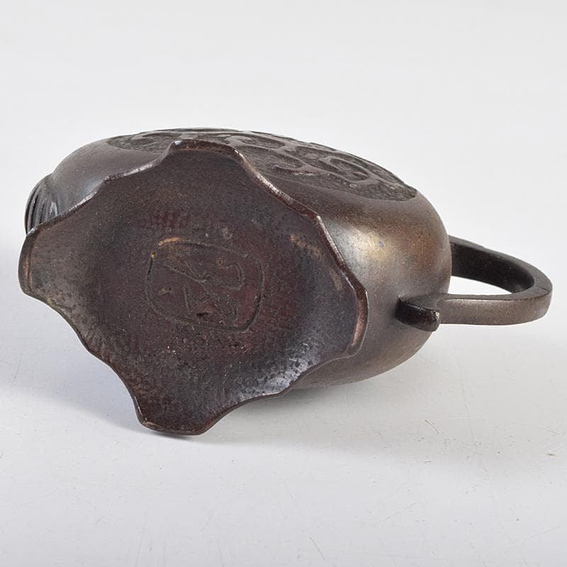 中国　古銅　獣口水滴　在銘　V　R9145