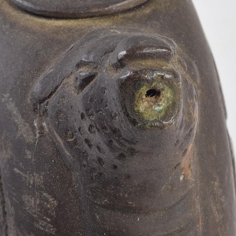 中国　古銅　獣口水滴　在銘　V　R9145