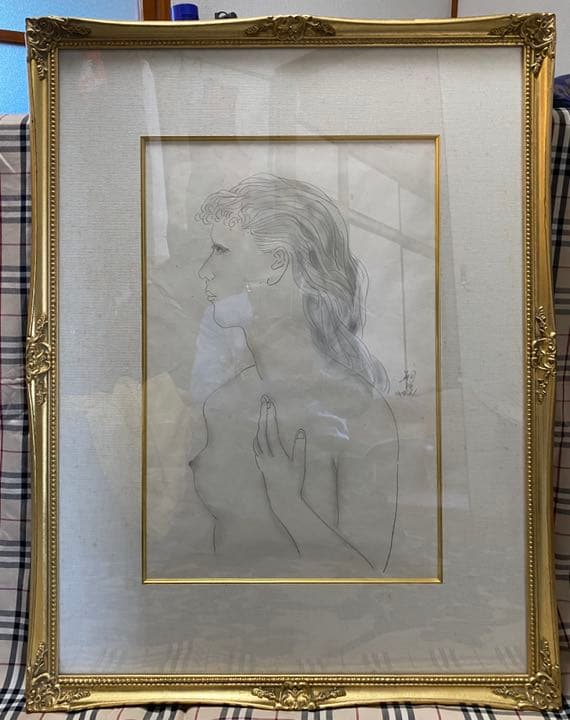 裸婦下絵額縁入