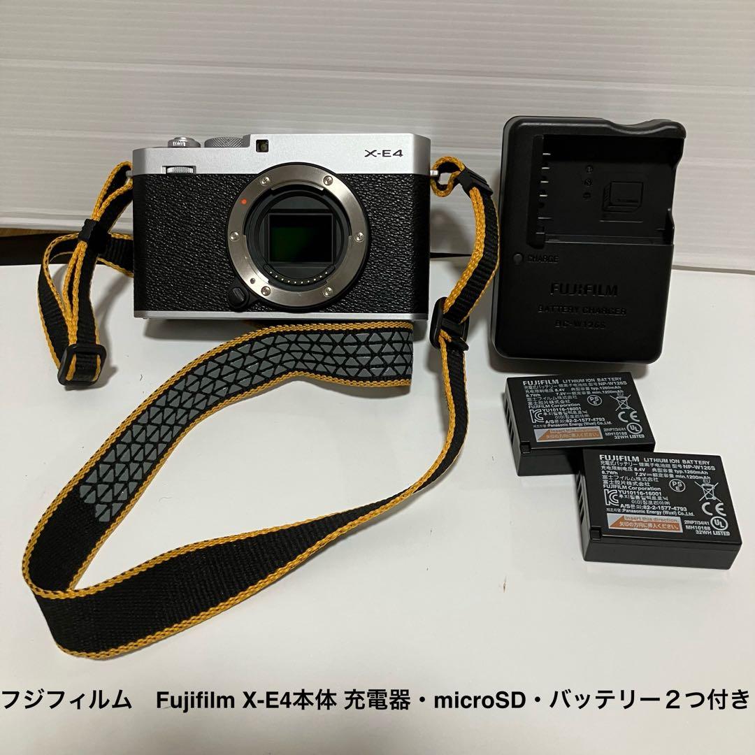 フジフィルム　Fujifilm X-E4本体 充電器・microSD付き