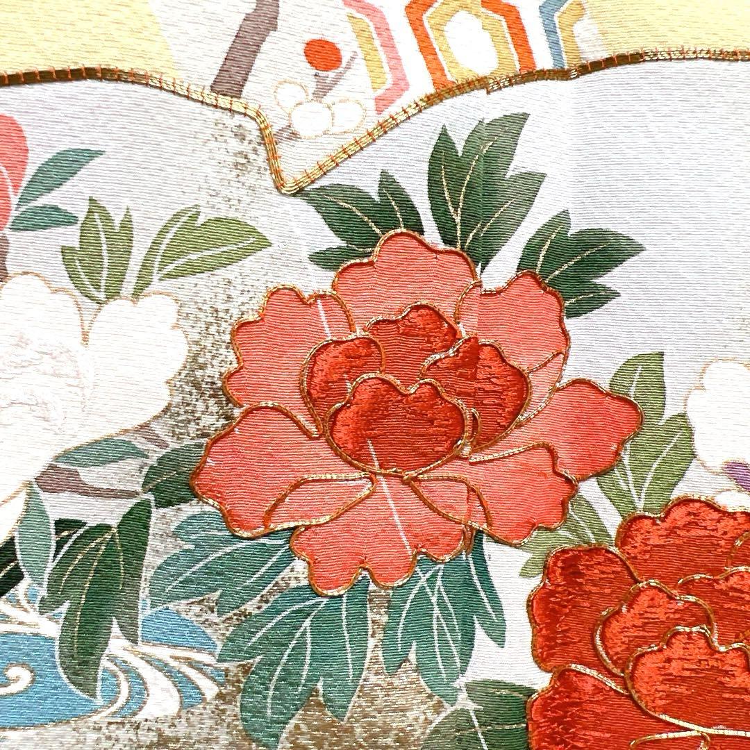 振袖　金駒刺繍　金彩　冊子　束ね熨斗　短冊　花晴れの日　成人式　着物　039k