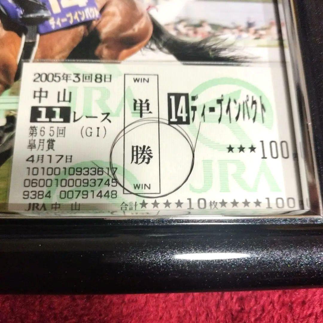 ディープインパクト 皐月賞勝利 現地馬券 写真額縁 本物たてがみ セット