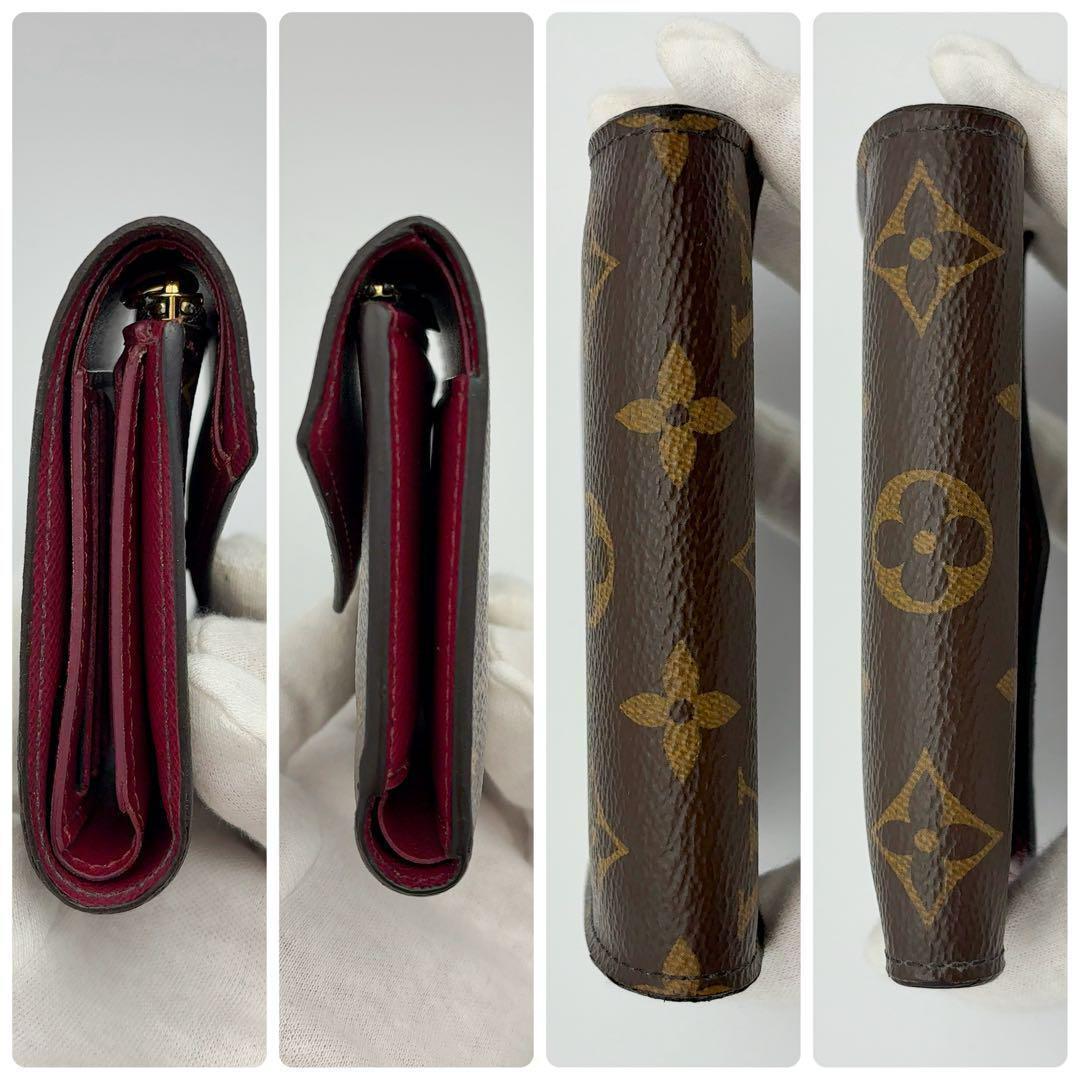 【使用感少ない】ルイヴィトン モノグラム ヴィクトリーヌ フューシャ 折り財布