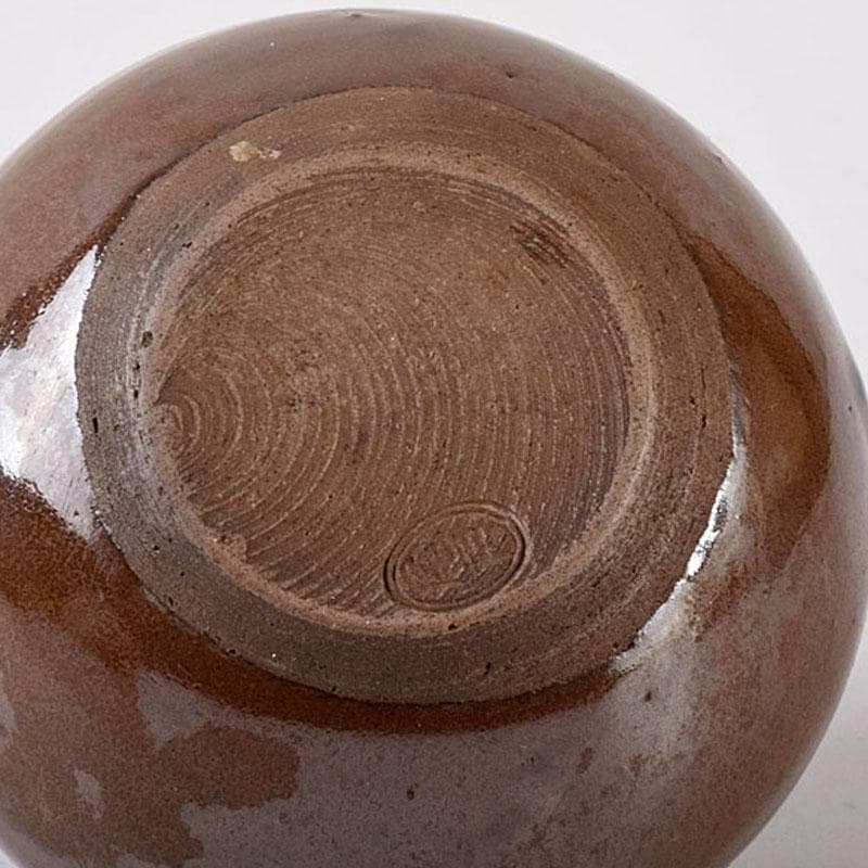 茶道具　尾戸焼　茄子茶入　仕覆付　時代箱　V　8195