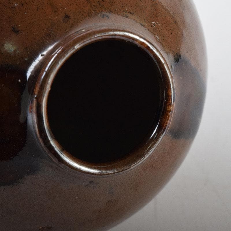 茶道具　尾戸焼　茄子茶入　仕覆付　時代箱　V　8195