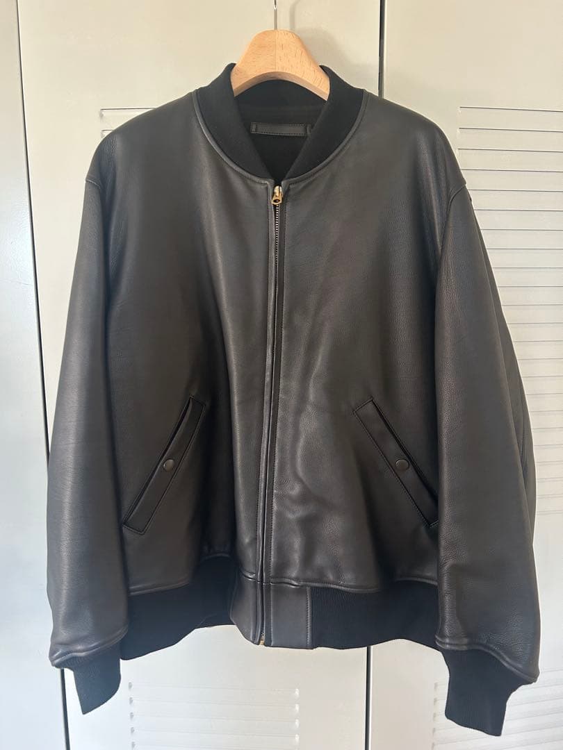 COMOLI 25SS カーフスキンジップブルゾン 2 美品　レザー　ジャケット