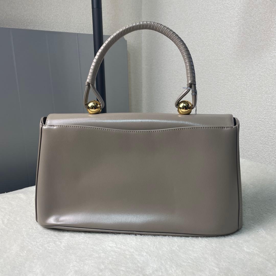 極美品 HAMANO 濱野皮革工芸 ロイヤルモデル フォーマルバッグ グレージュ