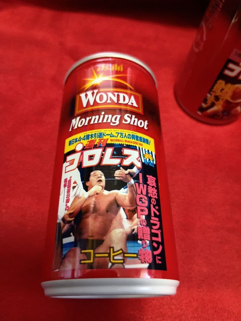 非売品POP付 Wonda 週間プロレスデザイン缶　　未開封　全12種類コンプ