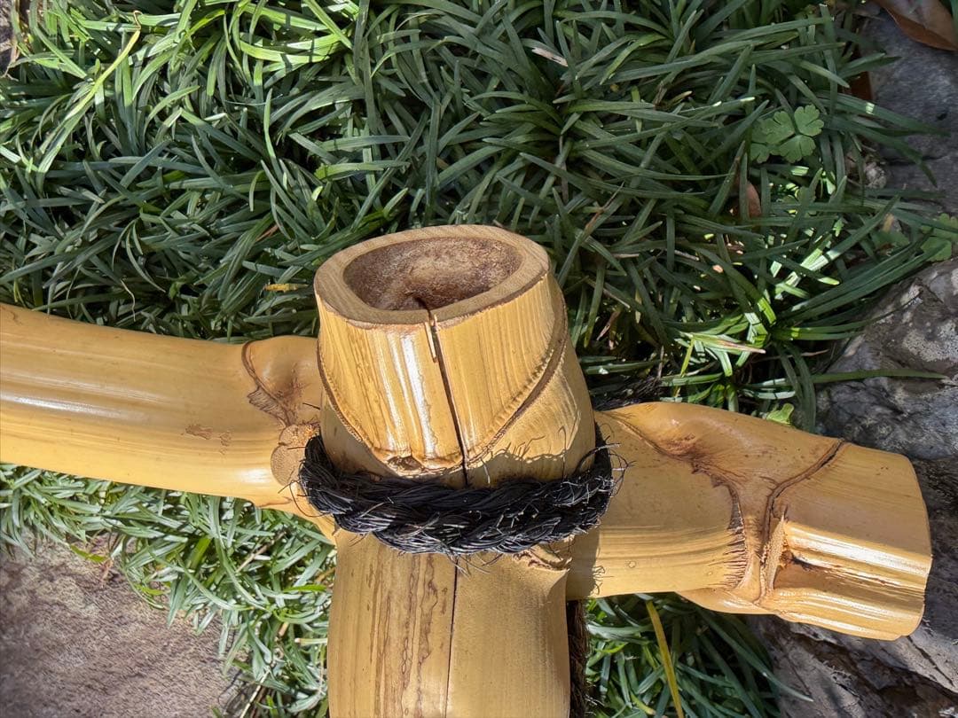 竹製　茶道具 結界（けっかい）亀甲竹結界 白竹