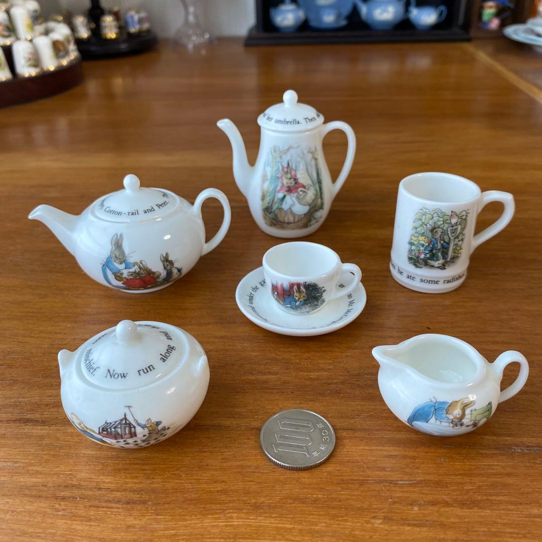 ウェッジウッド　ピーターラビット　ミニチュア　ティーセット　コーヒーセット