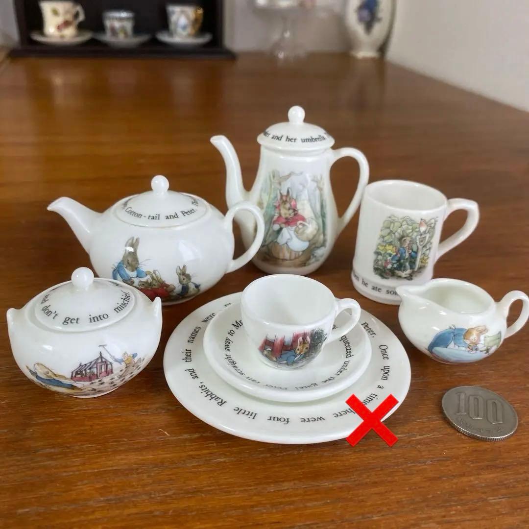 ウェッジウッド　ピーターラビット　ミニチュア　ティーセット　コーヒーセット