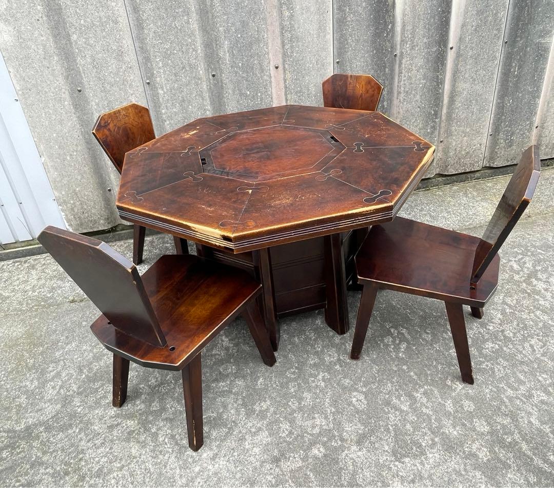 稀少/星野民藝/星野民芸/八角炉/囲炉裏/ダイニングセット/チェア/椅子/桜材