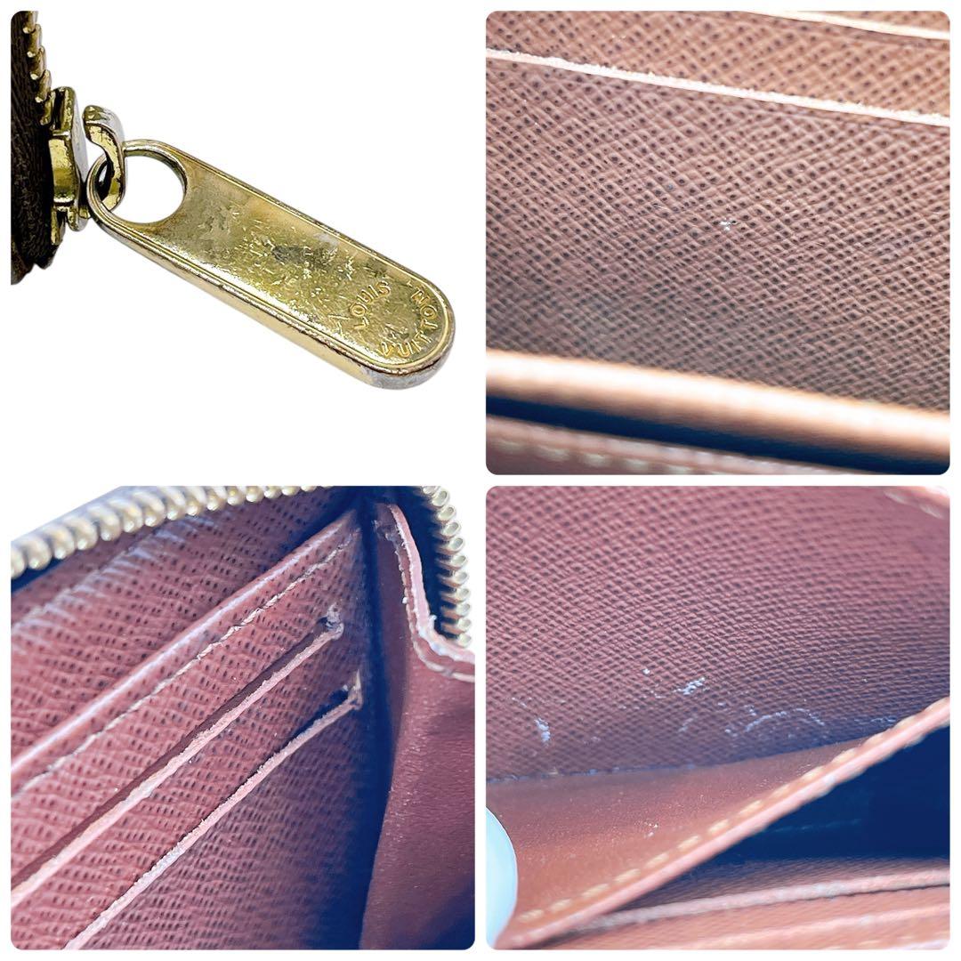 良品 ルイヴィトン M60067 ジッピー パース ケース ブラウン