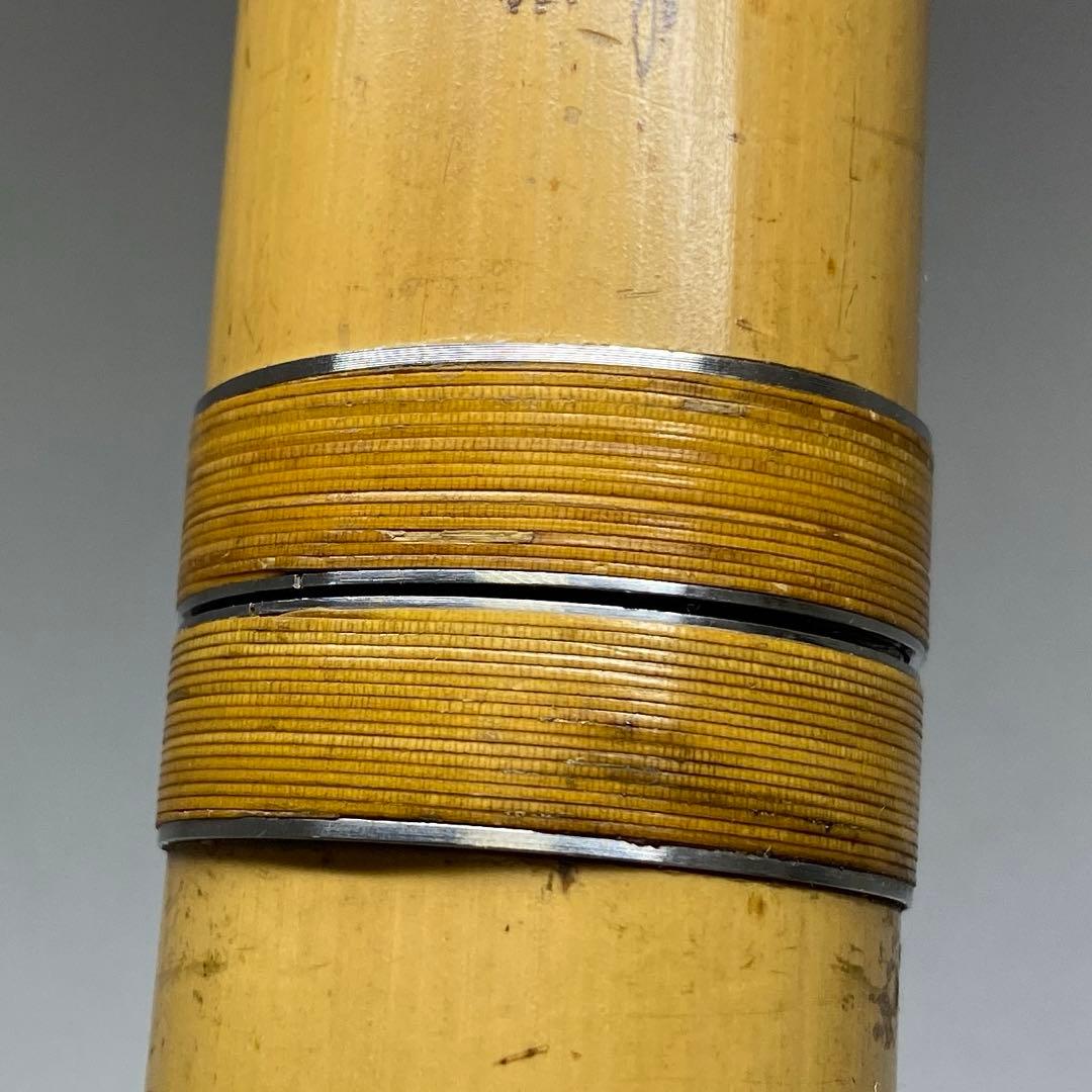 鳳舟在銘　銀三線尺八　約49cm 東N7-1026①