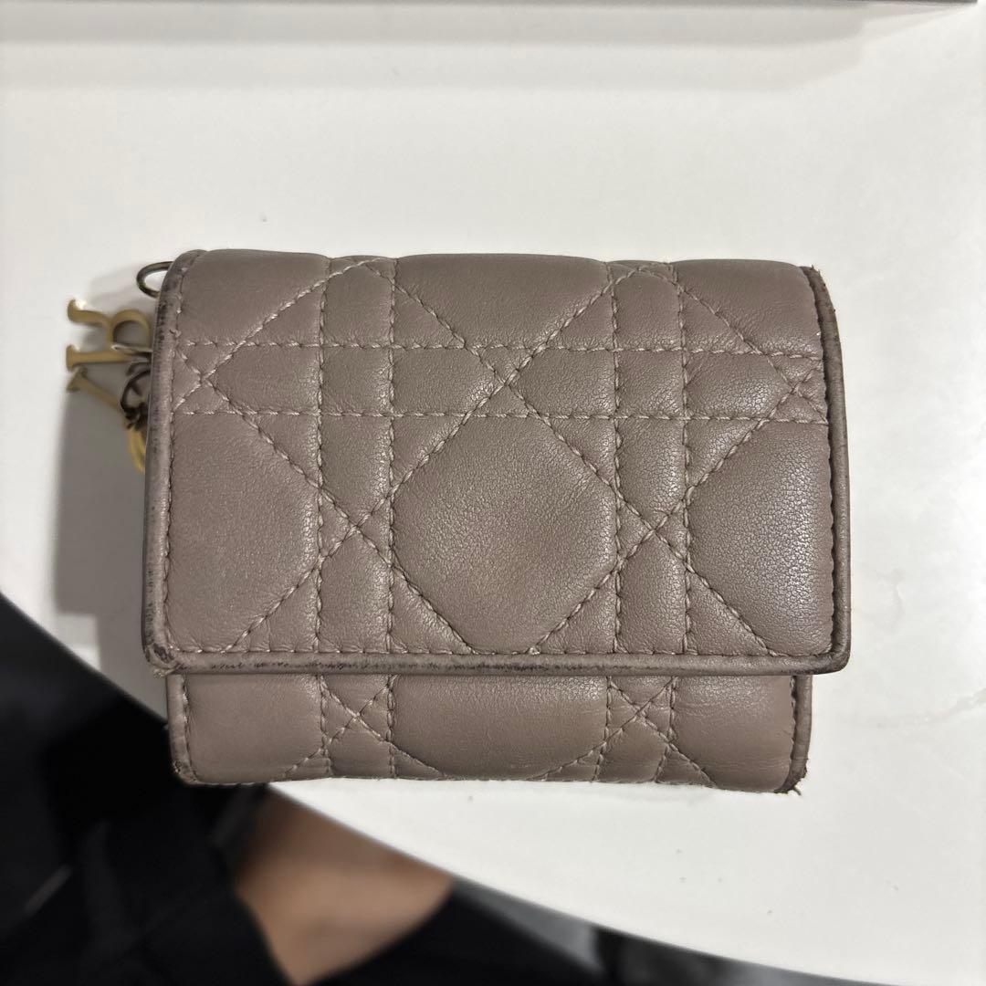 DIOR 財布　Lotusウォレット　カナージュラムスキン