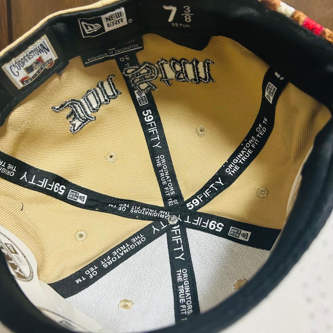 r*様 新品　New Era 59FIFTY ベージュキャップ 天使刺繍