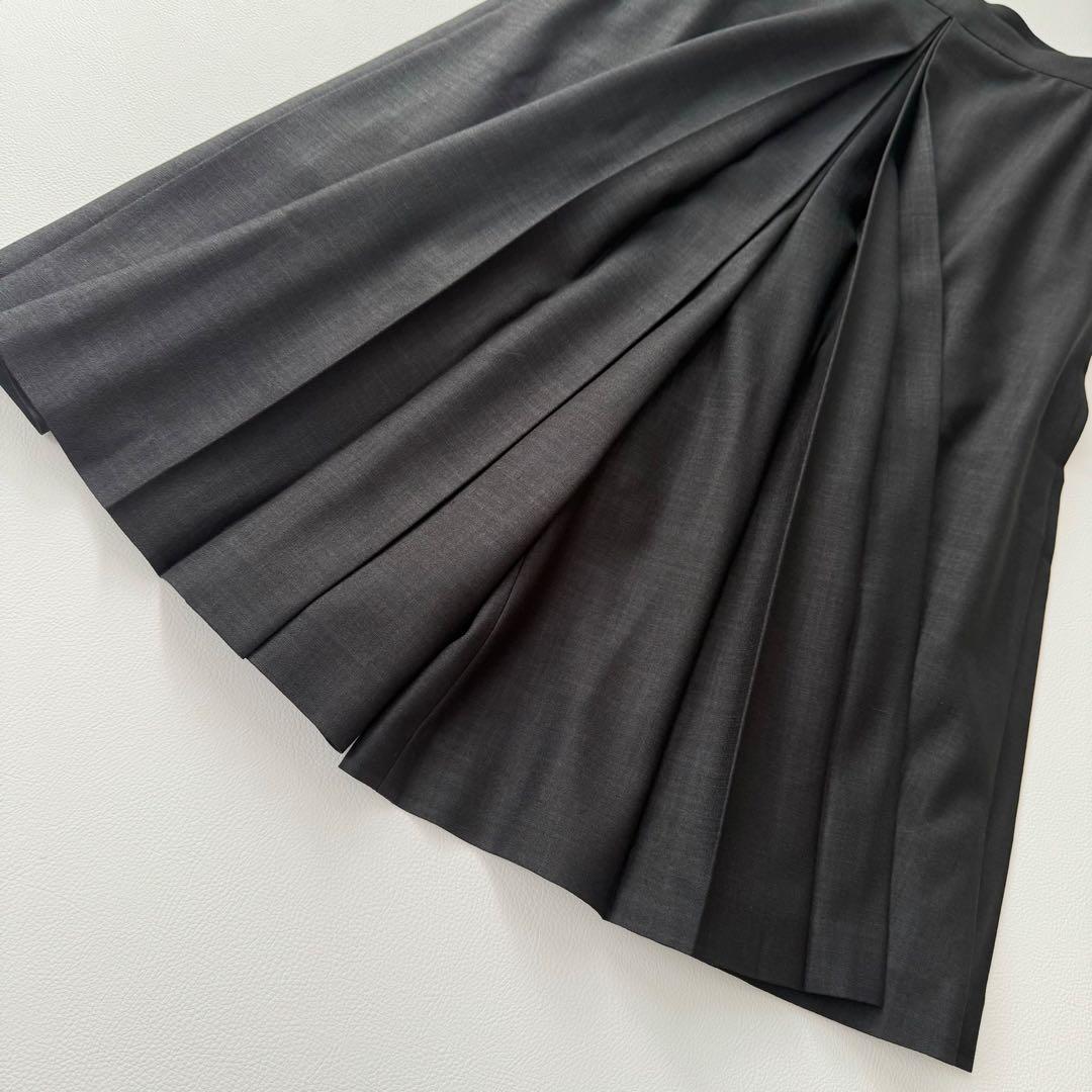 フォクシーニューヨーク　ワイドパンツ　プリーツスカート　ダークグレー　L