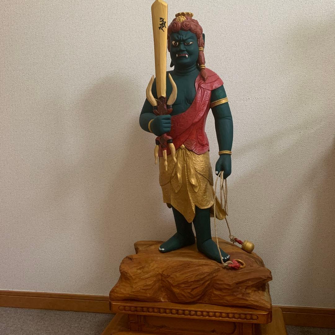 不動明王　仏像　特大　彫刻