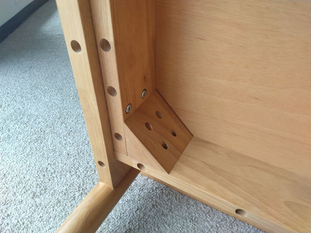 【美品】MUJI無印良品 木製テーブル70×70cm ラバーウッド材ナチュラル