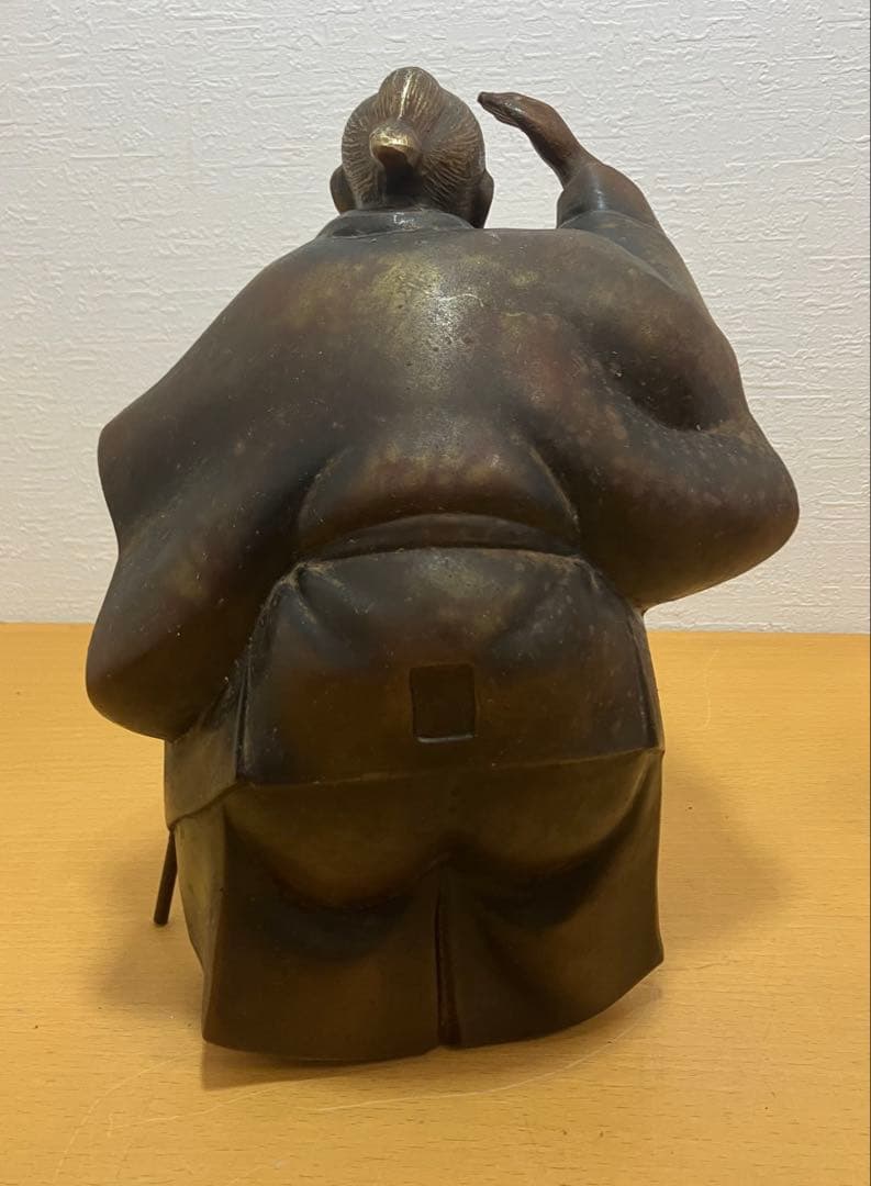 【置物】高砂人形 瑞穂 翁 嫗 日本人形 飾り 長寿 夫婦円満 縁起物 金属製