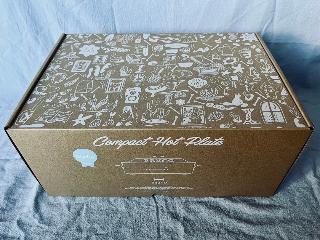 【新品・未使用】BRUNO コンパクトホットプレート BOE021 ブルーグレー