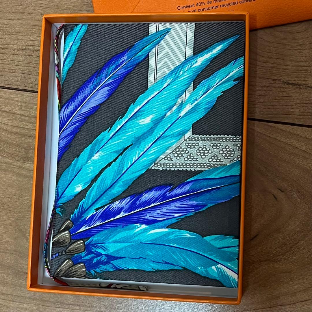 <<未使用>>HERMES PARIS シルクノート　ブルー　ブラジル