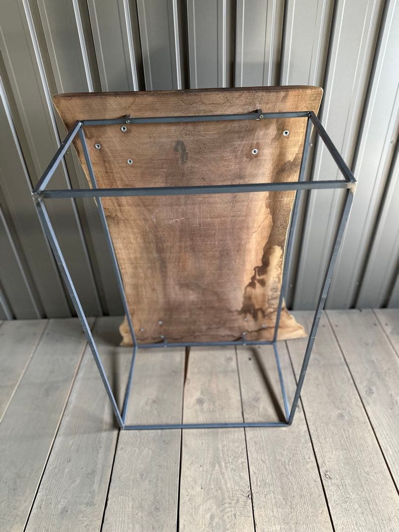 【早い者勝ち！SALE！】一枚板テーブル　ウォールナット　鉄脚　テーブル　カフェ