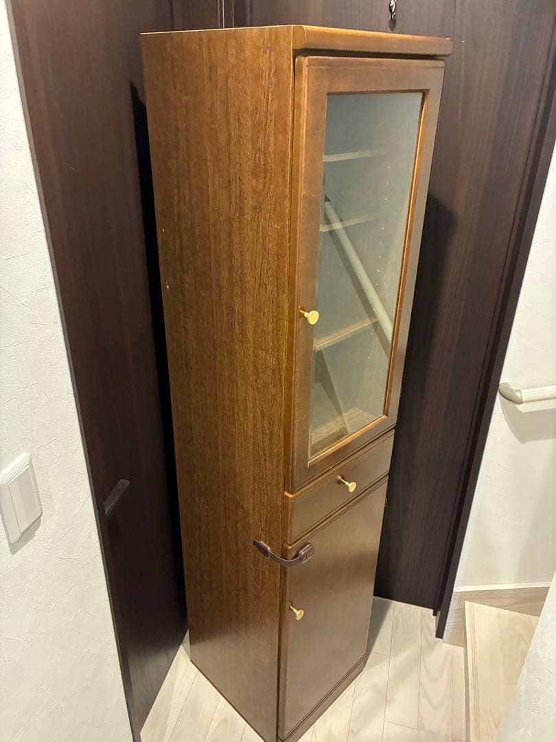 専用　1/5限定　ビンテージ　木製 ガラス扉 キャビネット コレクションケース