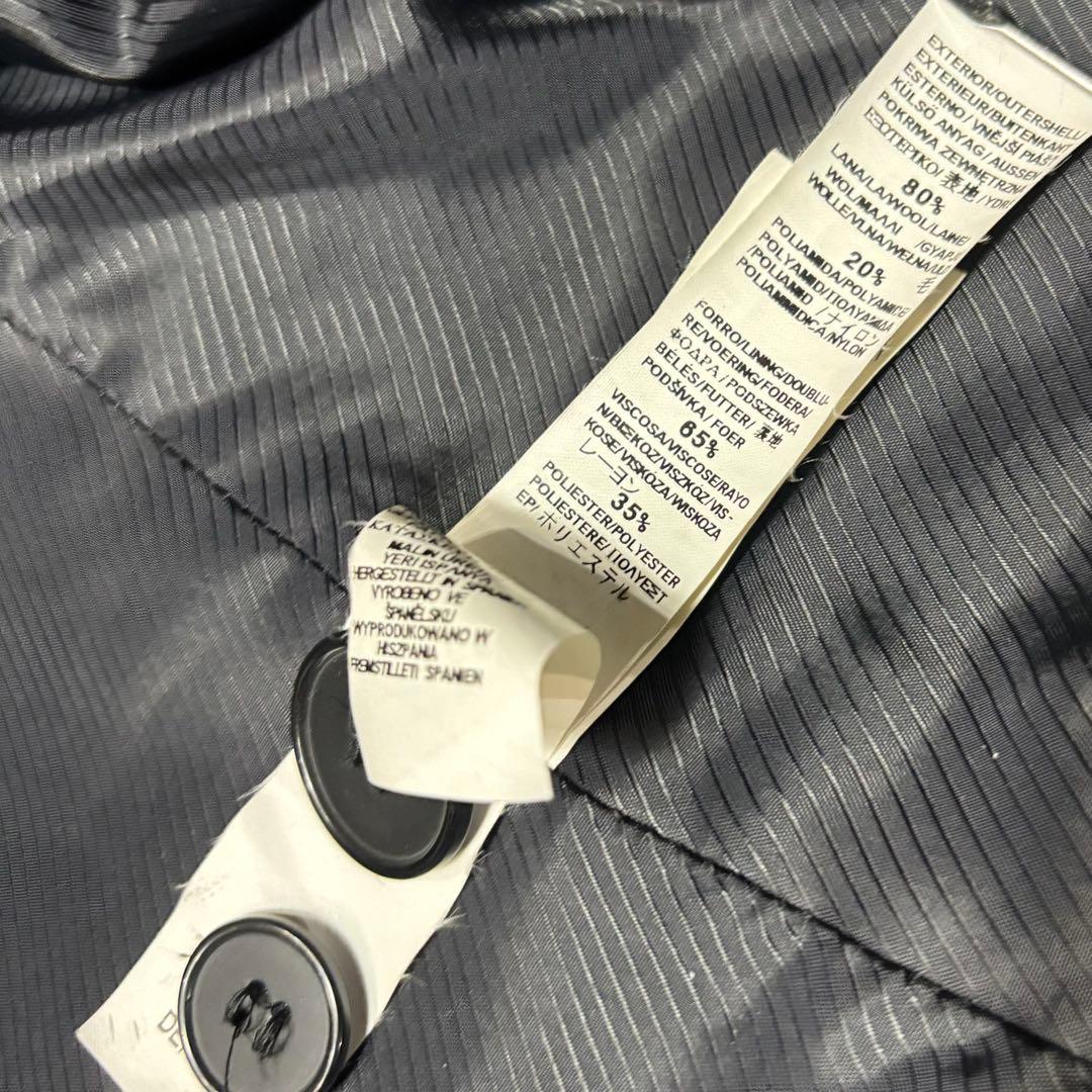 美品ZARA ブラック チェスターコート Mサイズ 大きめ襟 ロングコート ザラ