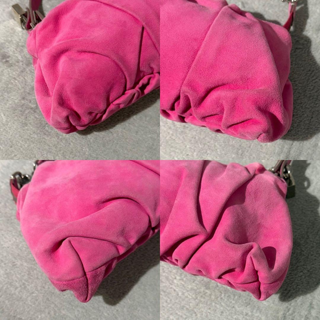 バッグ D&G Gathering Shoulder Bag Suede Pink