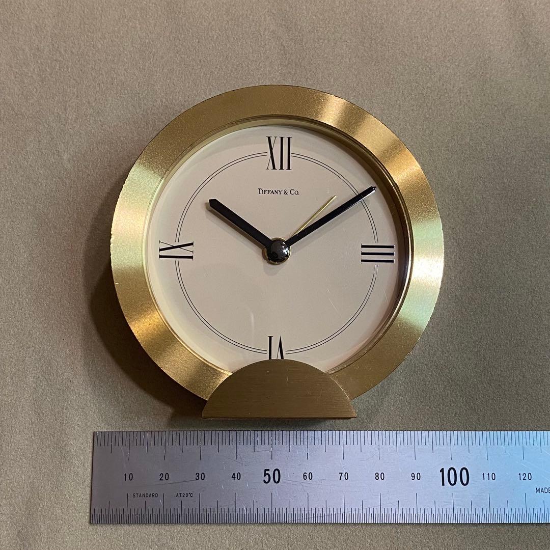 ティファニー テーブルクロックTiffany & Co. ゴールド 置時計 QZ