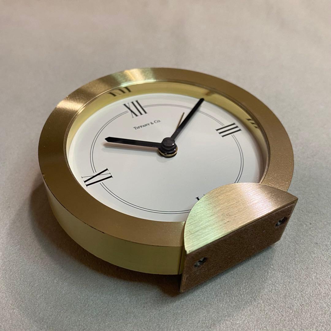 ティファニー テーブルクロックTiffany & Co. ゴールド 置時計 QZ