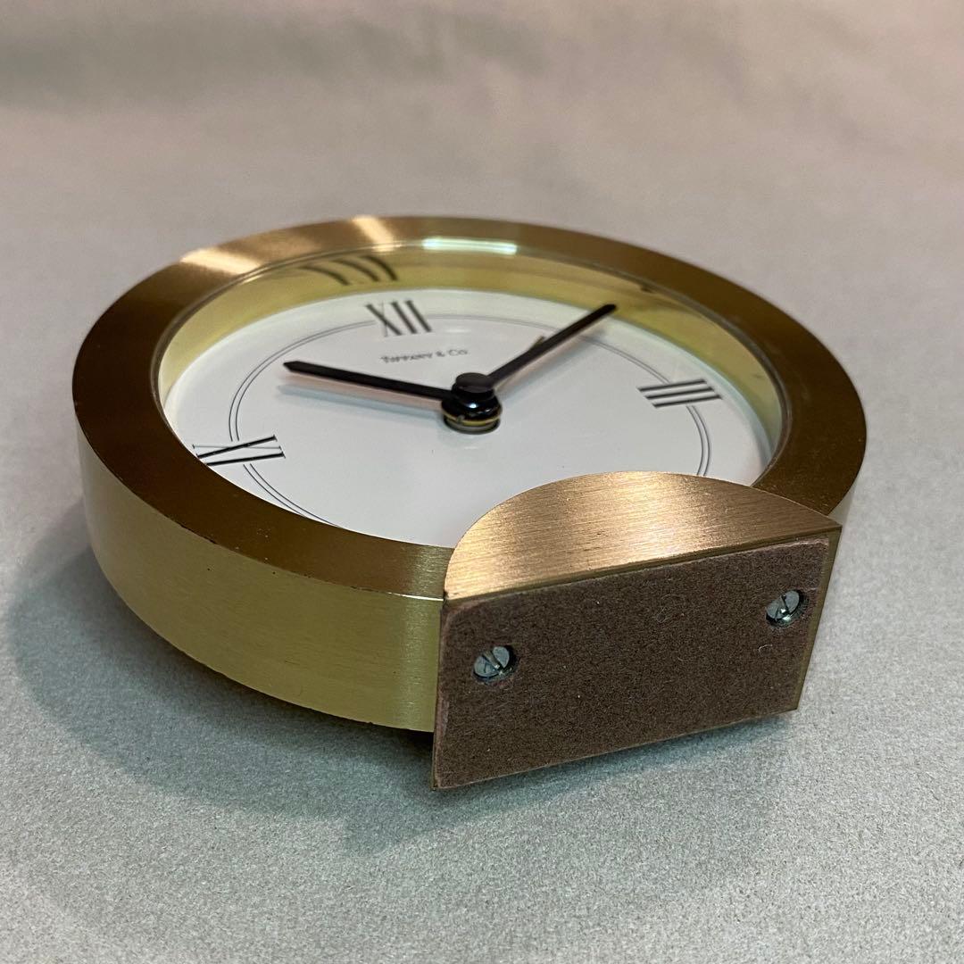 ティファニー テーブルクロックTiffany & Co. ゴールド 置時計 QZ
