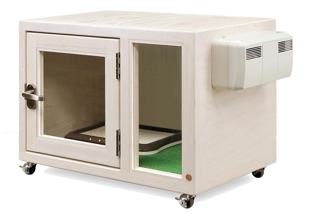 新品未使用｜防音ケージ｜小型犬向け｜キャスター付き｜ヒノキ材｜004