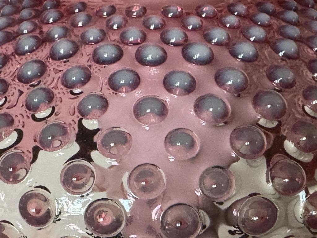 フェントン　ホブネイル　クランベリー　オパールセント　ランプスタンド