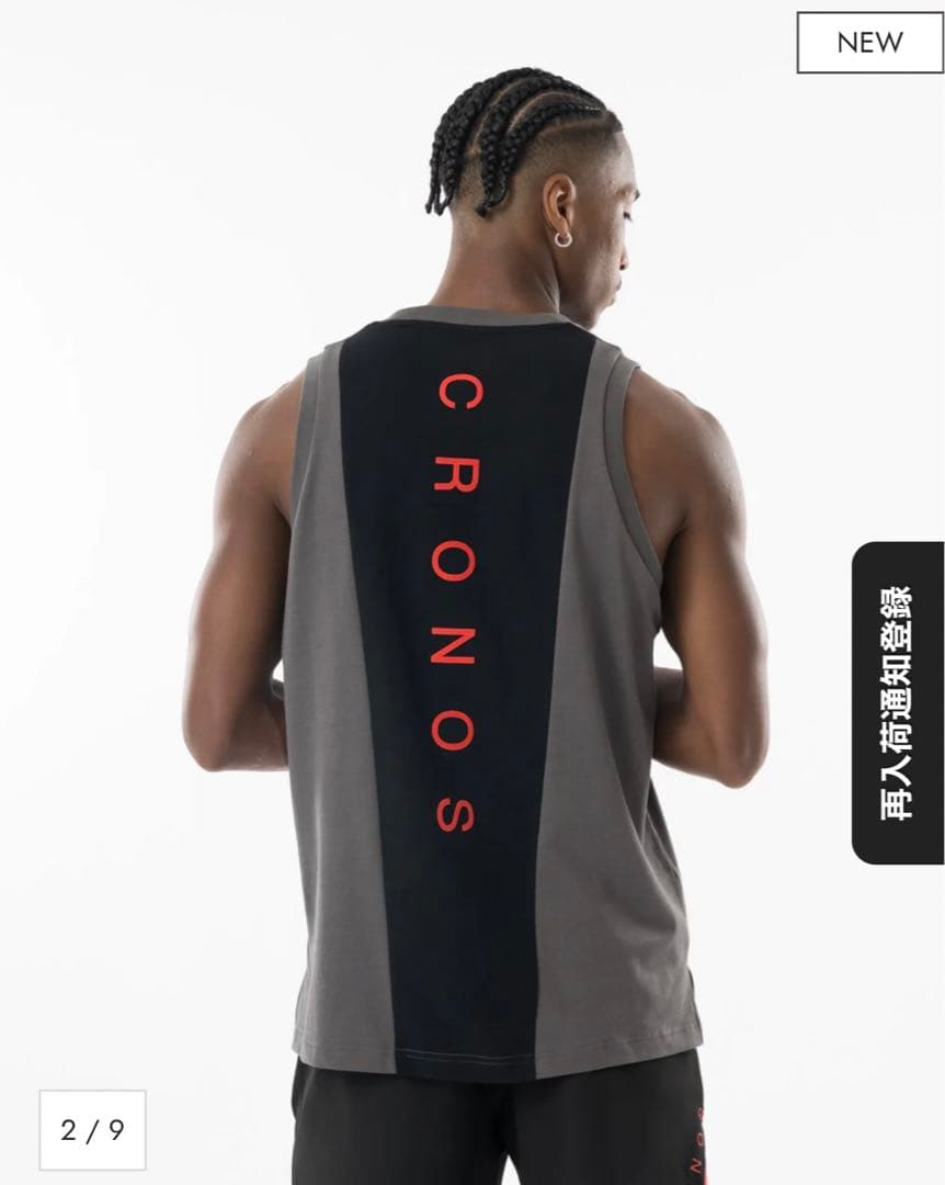 【新品即完】CRONOS REFLECT LINE SLEEVELESS M 赤