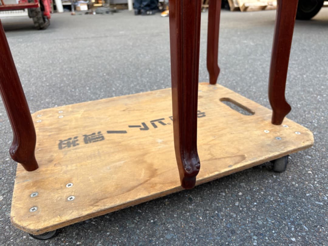 【送料無料】 デミ・ルーンテーブル　コンソールテーブル　猫脚　木製　欧州家具