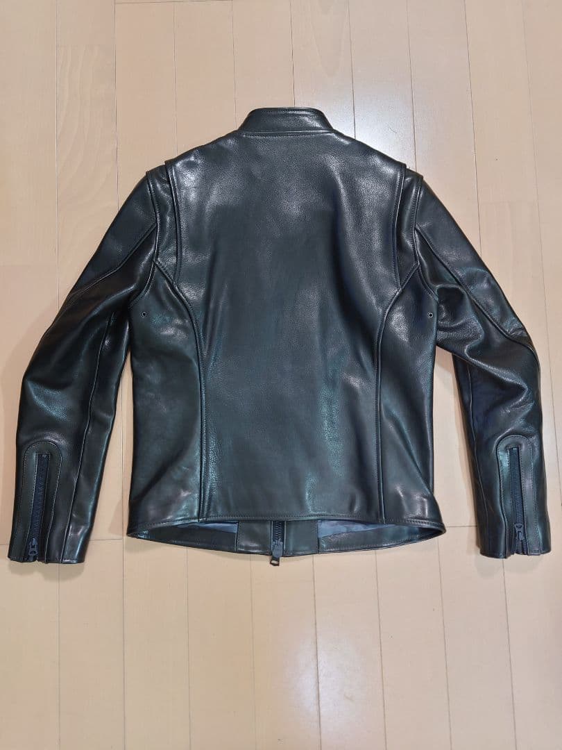 値下げ　AVIREX　アヴィレックス　ライダース　レザー　牛革　日本製　ブラック