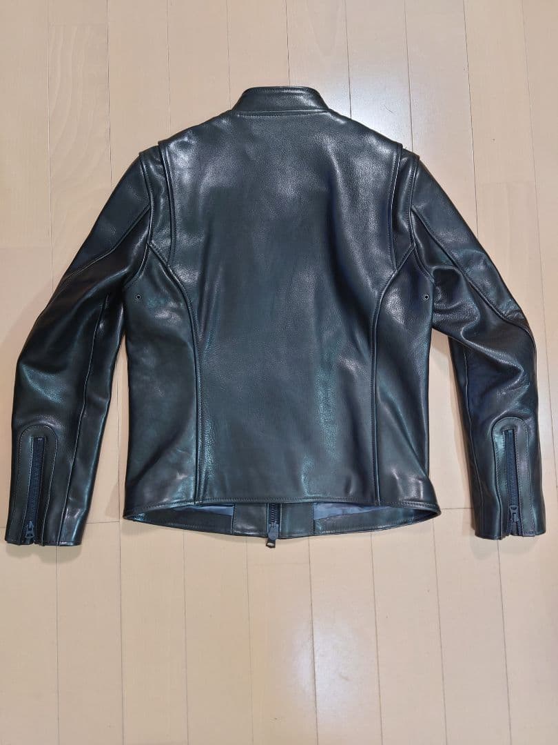 値下げ　AVIREX　アヴィレックス　ライダース　レザー　牛革　日本製　ブラック