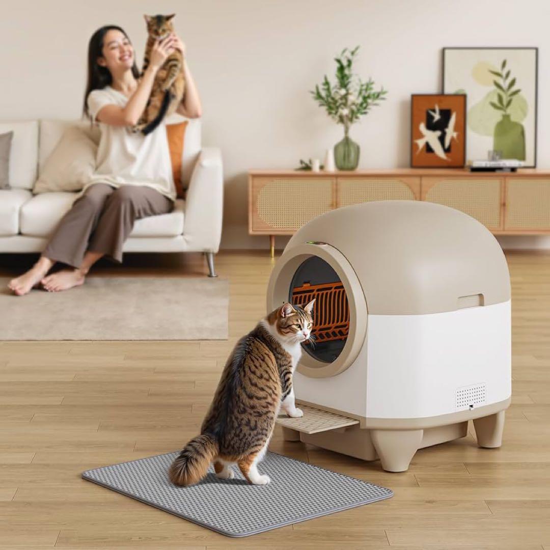 猫 自動トイレ　オシッコが漏れない　スマホ遠隔管理 センサー付き 80L 大容量