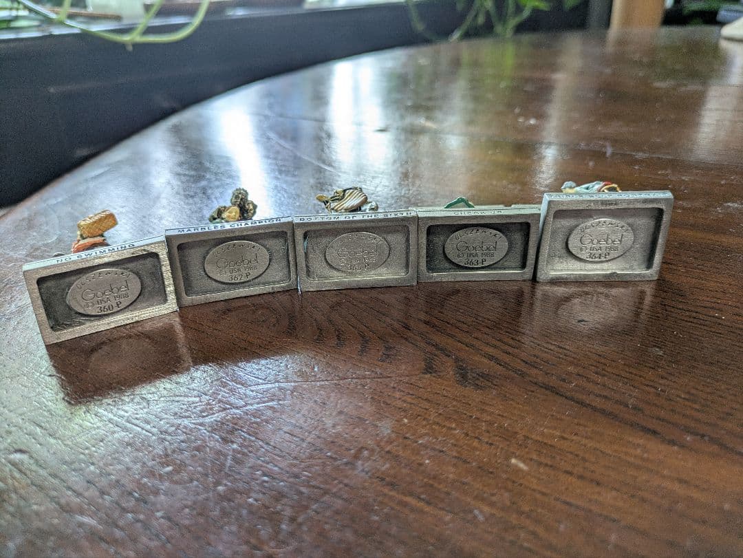 ５体限定 ノーマン・ロックウェル ピューターフィギュア 木製ディスプレーケース