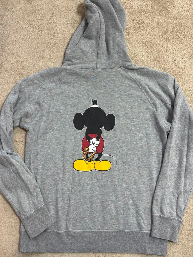 ナンバーナイン　ミッキーマウス グレー パーカー L