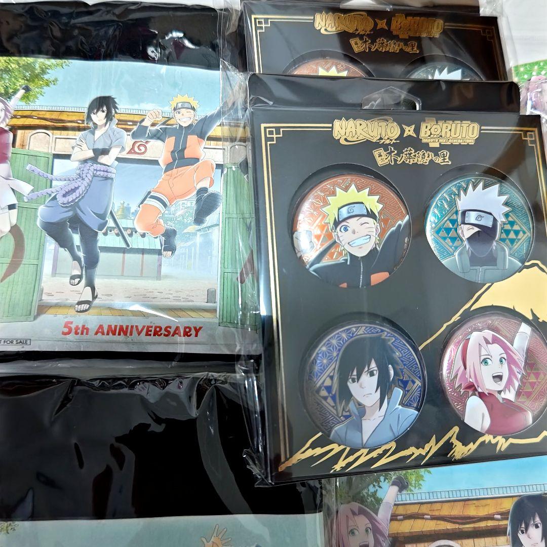 NARUTO　富士急　木ノ葉隠れの里5周年　フェイスタオル　絵馬　各2点