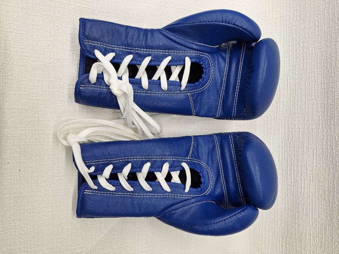 MAYDY ボクシンググローブ 8oz 青 紐タイプ
