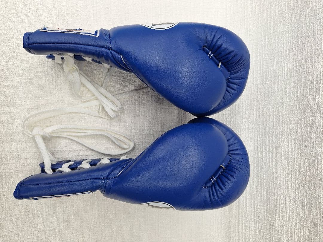 MAYDY ボクシンググローブ 8oz 青 紐タイプ