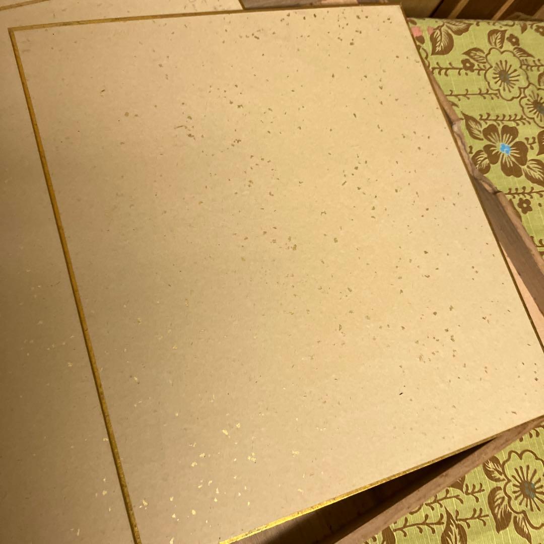 花鳥画色紙四枚　日本画家「小西福年」作