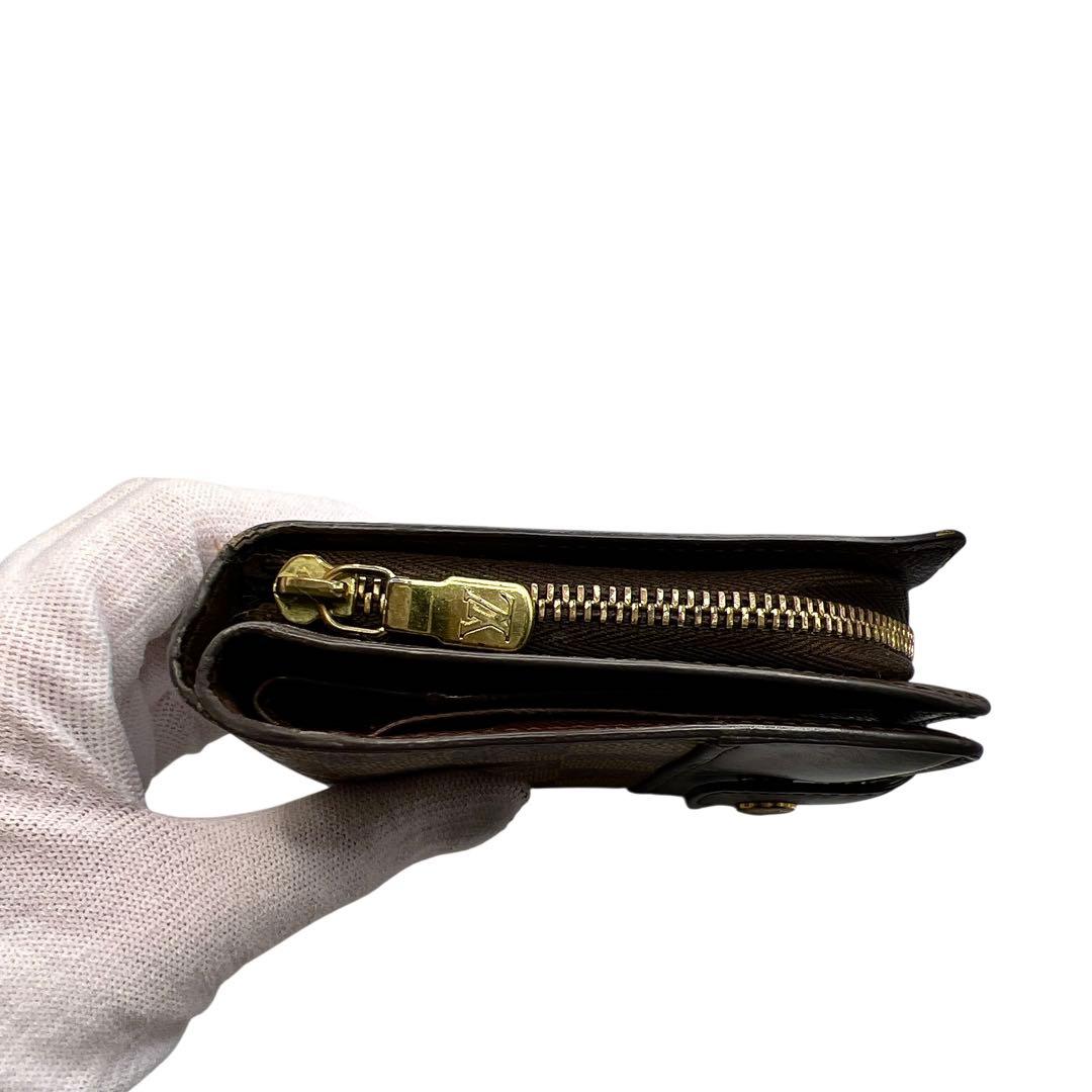 Louis Vuitton ダミエ コンパクトジップ 折り財布 7880